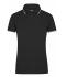 Damen Ladies' Polo Black/white 8207