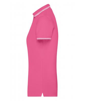 Dames Ladies' Polo Roze/wit 8207