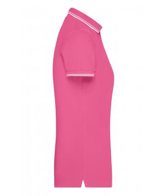 Dames Ladies' Polo Roze/wit 8207