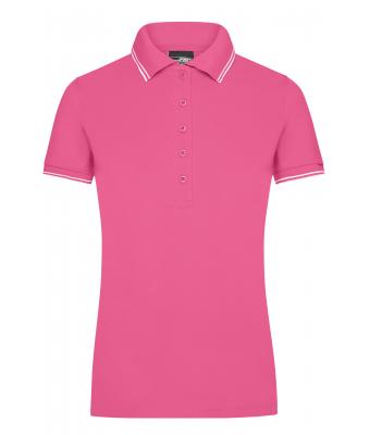 Dames Ladies' Polo Roze/wit 8207