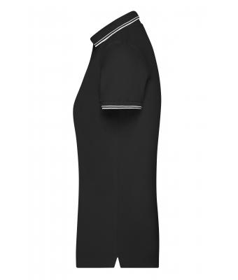 Damen Ladies' Polo Black/white 8207