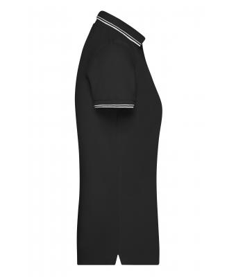 Damen Ladies' Polo Black/white 8207