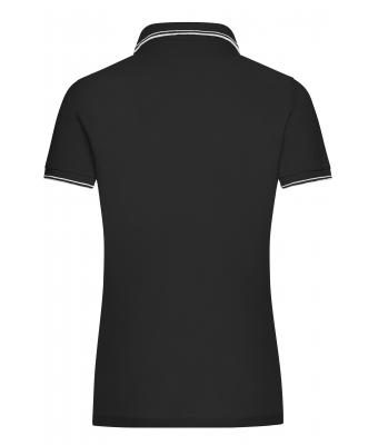 Damen Ladies' Polo Black/white 8207