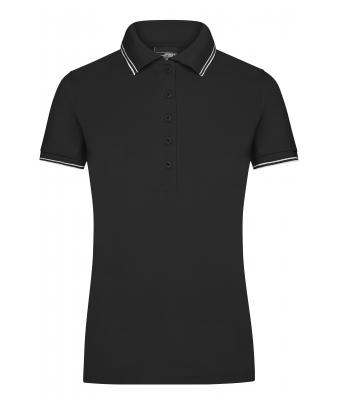 Dames Ladies' Polo Zwart/wit 8207