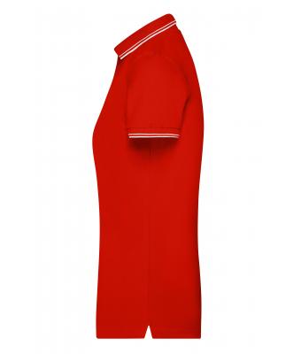 Dames Ladies' Polo Tomaat/wit 8207