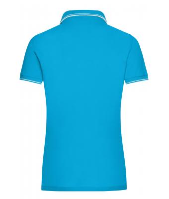 Dames Ladies' Polo Turquoise/wit 8207