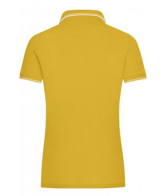 Femme Polo femme Jaune-soleil/blanc 8207