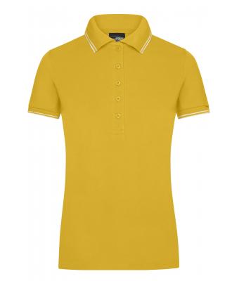Femme Polo femme Jaune-soleil/blanc 8207