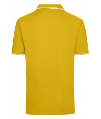 Heren Men's Polo Zon-geel/wit 8208