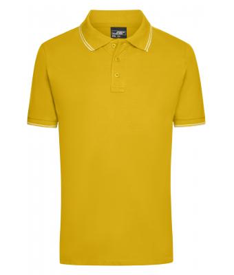 Heren Men's Polo Zon-geel/wit 8208