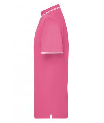 Heren Men's Polo Roze/wit 8208