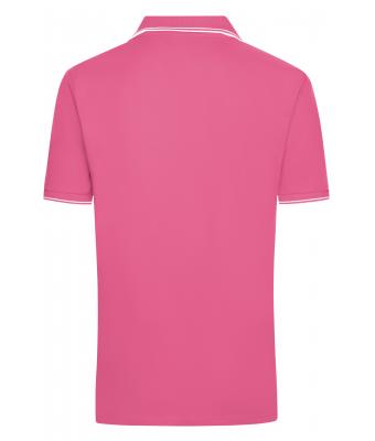Heren Men's Polo Roze/wit 8208