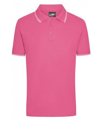 Heren Men's Polo Roze/wit 8208