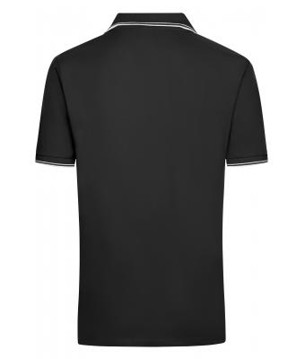 Heren Men's Polo Zwart/wit 8208