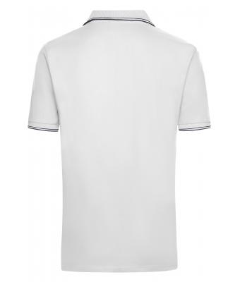 Heren Men's Polo Wit/navy 8208