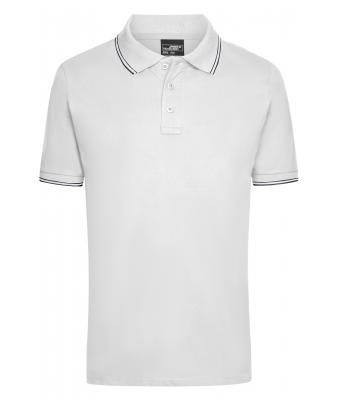 Heren Men's Polo Wit/navy 8208