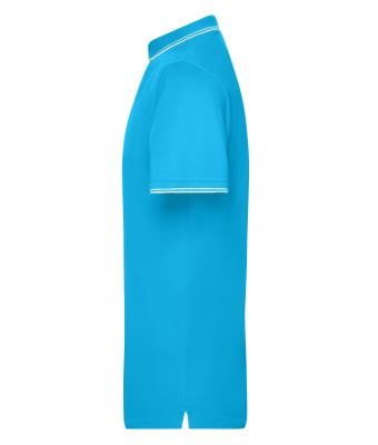 Heren Men's Polo Turquoise/wit 8208