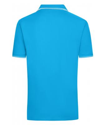 Heren Men's Polo Turquoise/wit 8208