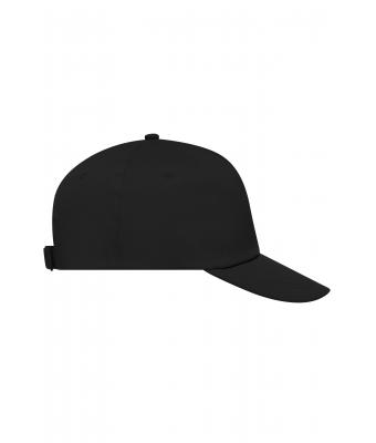 Unisex 5 Panel Promo Cap Lightly Laminated Black 7570