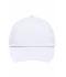 Unisex 5 Panel Promo Cap Lightly Laminated White 7570