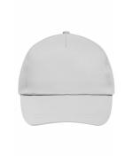Unisex 5 Panel Promo Cap Lightly Laminated Light-grey 7570