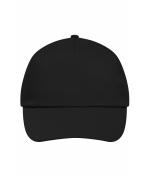 Unisex 5 Panel Promo Cap Lightly Laminated Black 7570