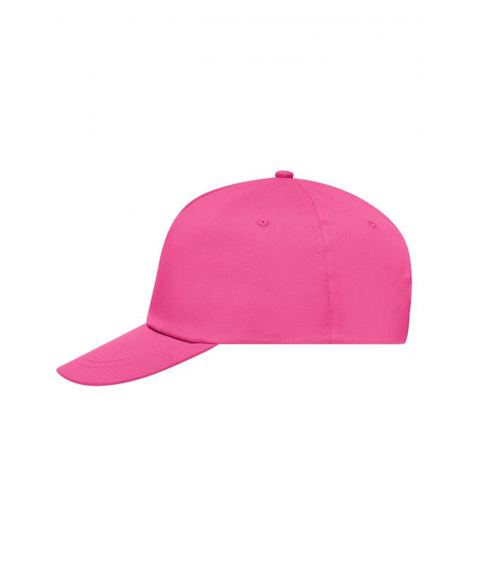 Unisex 5 Panel Promo Cap Lightly Laminated Pink 7570