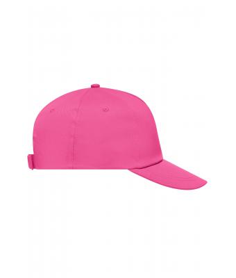 Unisex 5 Panel Promo Cap Lightly Laminated Pink 7570