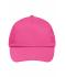 Unisex 5 Panel Promo Cap Lightly Laminated Pink 7570