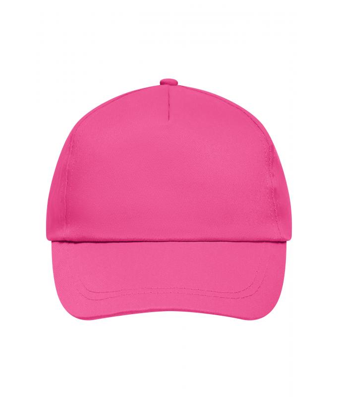 Unisex 5 Panel Promo Cap Lightly Laminated Pink 7570