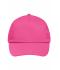 Unisex 5 Panel Promo Cap Lightly Laminated Roze 7570