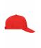Unisex 5 Panel Promo Cap Lightly Laminated Signaal-rood 7570