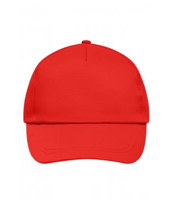 Unisex 5 Panel Promo Cap Lightly Laminated Signaal-rood 7570