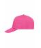 Unisex 5 Panel Promo Cap Lightly Laminated Roze 7570