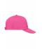 Unisex 5 Panel Promo Cap Lightly Laminated Roze 7570