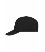 Unisex 5 Panel Promo Cap Lightly Laminated Black 7570