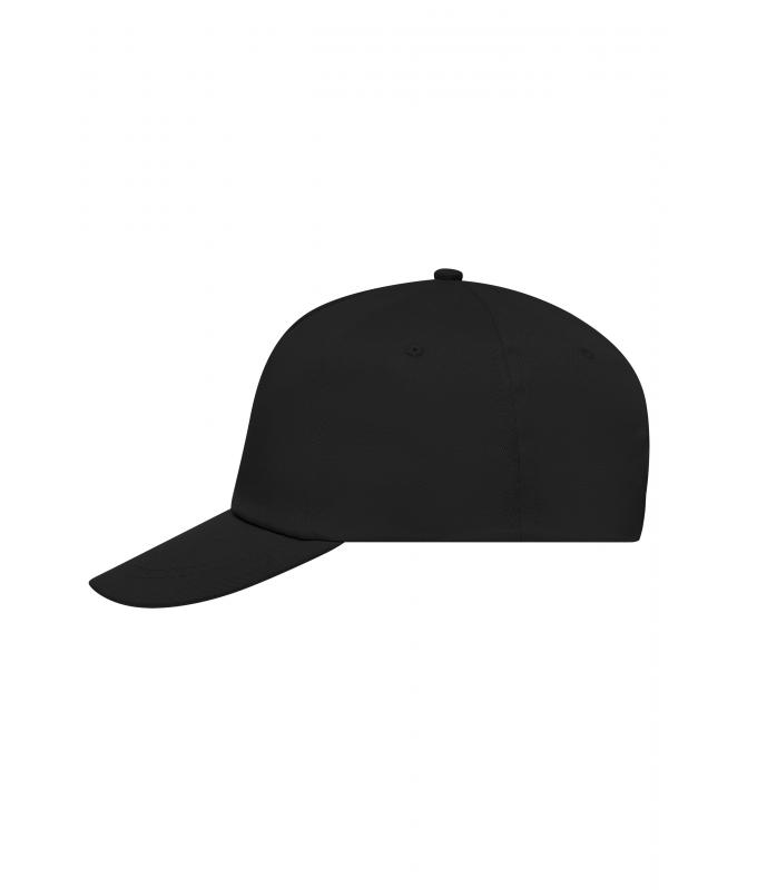 Unisex 5 Panel Promo Cap Lightly Laminated Black 7570