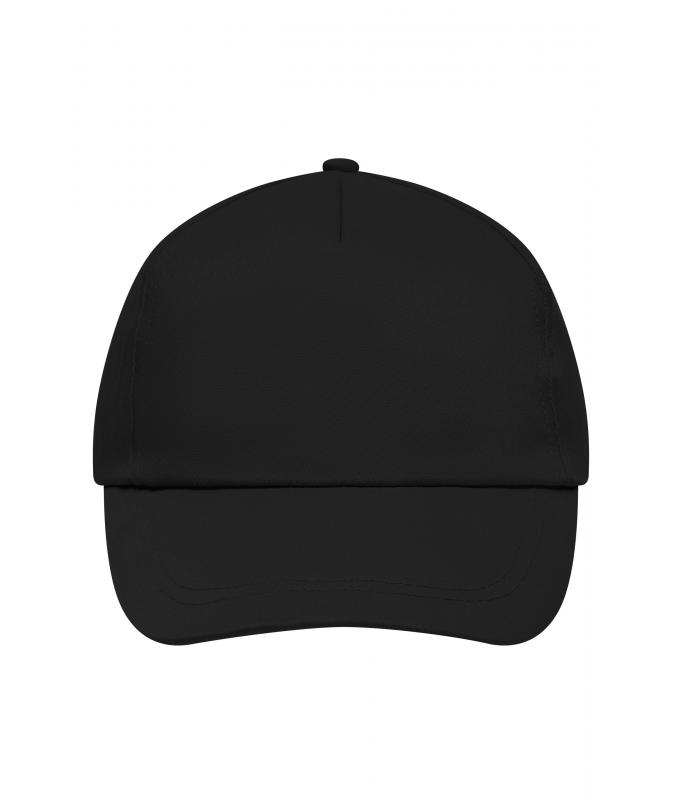 Unisex 5 Panel Promo Cap Lightly Laminated Black 7570