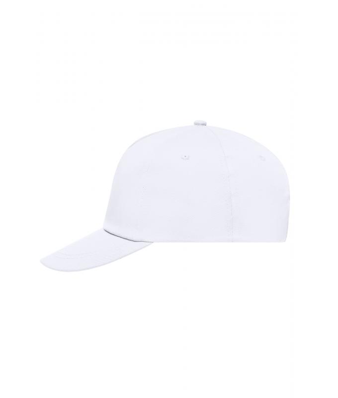 Unisex 5 Panel Promo Cap Lightly Laminated White 7570