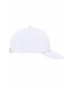 Unisex 5 Panel Promo Cap Lightly Laminated White 7570