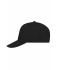 Unisex 5 Panel Promo Cap Lightly Laminated Zwart 7570