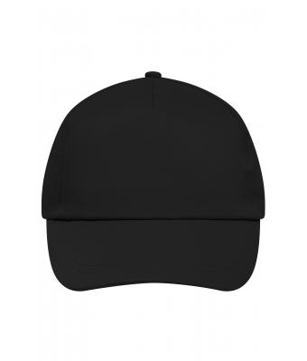 Unisex 5 Panel Promo Cap Lightly Laminated Zwart 7570
