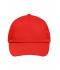 Unisexe Casquette 5 panneaux Rouge-vif 7570