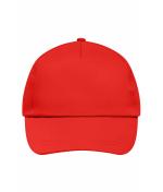 Unisexe Casquette 5 panneaux Rouge-vif 7570