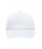 Unisex 5 Panel Promo Cap Laminated White 7571