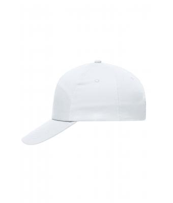 Unisex 5 Panel Promo Cap Laminated White 7571