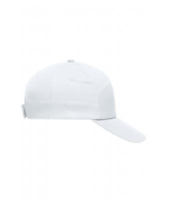 Unisex 5 Panel Promo Cap Laminated White 7571