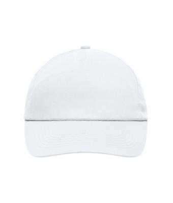 Unisex 5 Panel Promo Cap Laminated White 7571
