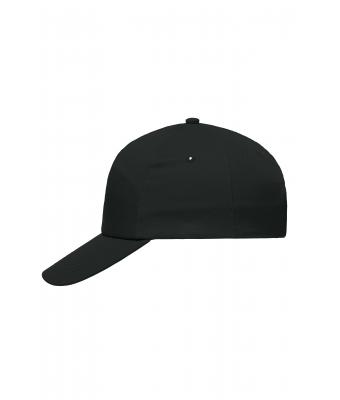 Unisex 5 Panel Promo Cap Laminated Zwart 7571