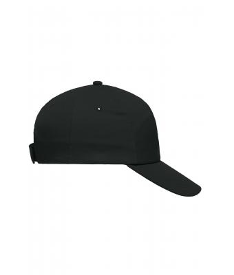 Unisex 5 Panel Promo Cap Laminated Zwart 7571